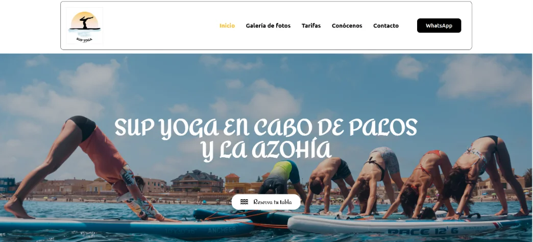 Captura de la web supyoga